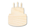 Unfinished Wood Birthday Cake Shape | DIY Craft Cutout | Up to 36"