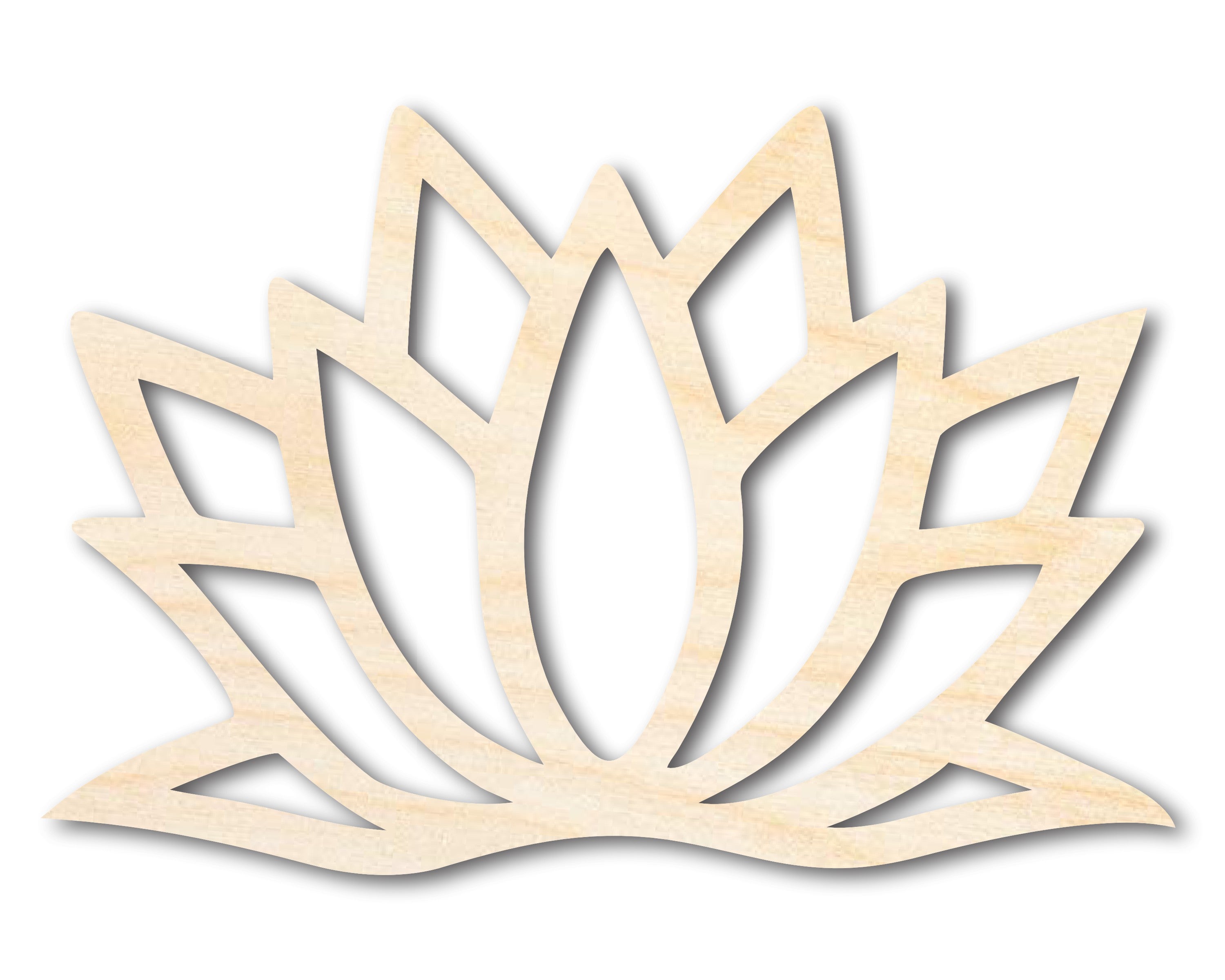 Unfinished Wood Lotus Flower Shape - Craft - up to 46"