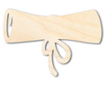 Unfinished Wood Diploma Shape - Graduation Craft - up to 46" DIY