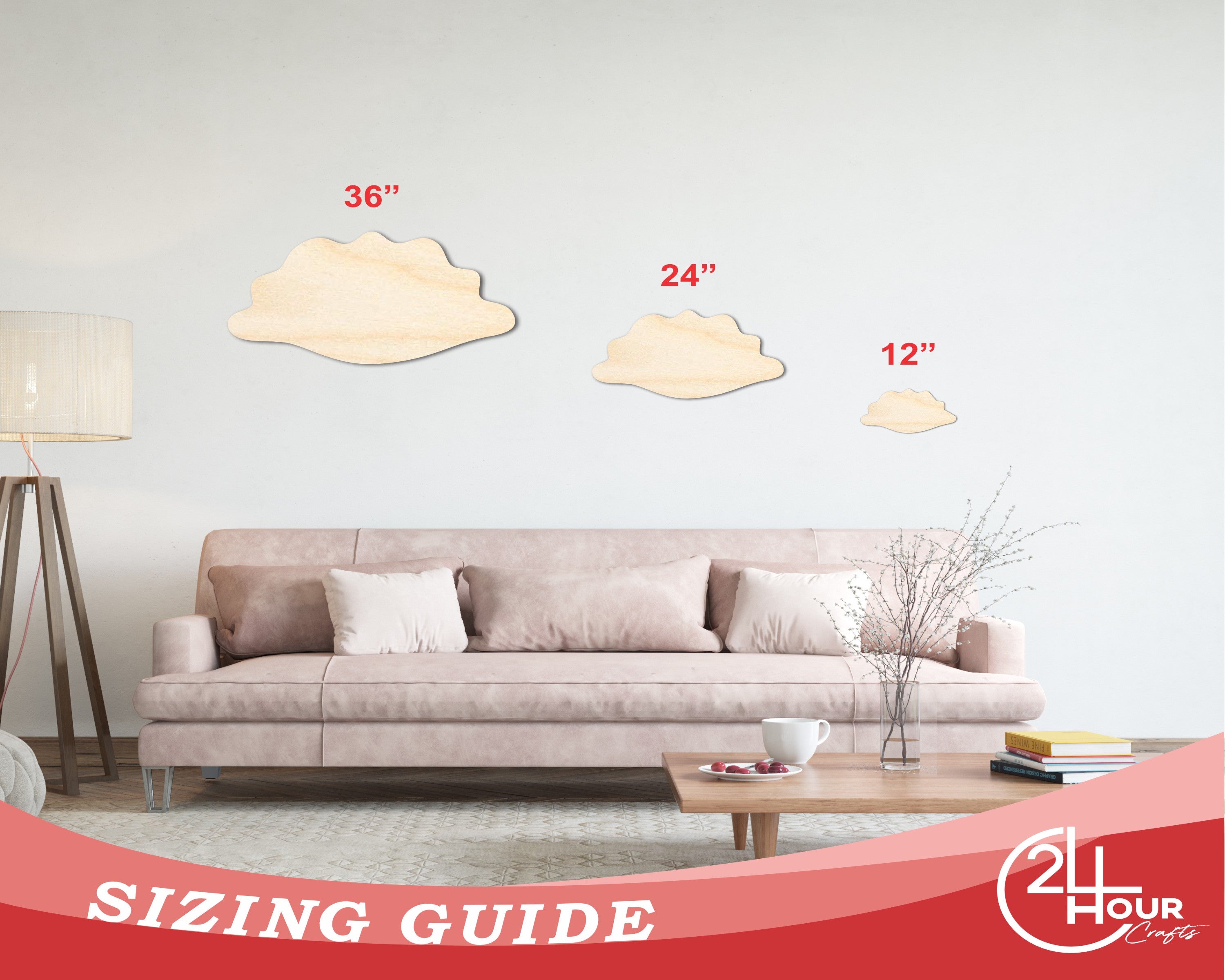 Unfinished Wood Pierogi Silhouette Shape - Craft - up to 46"