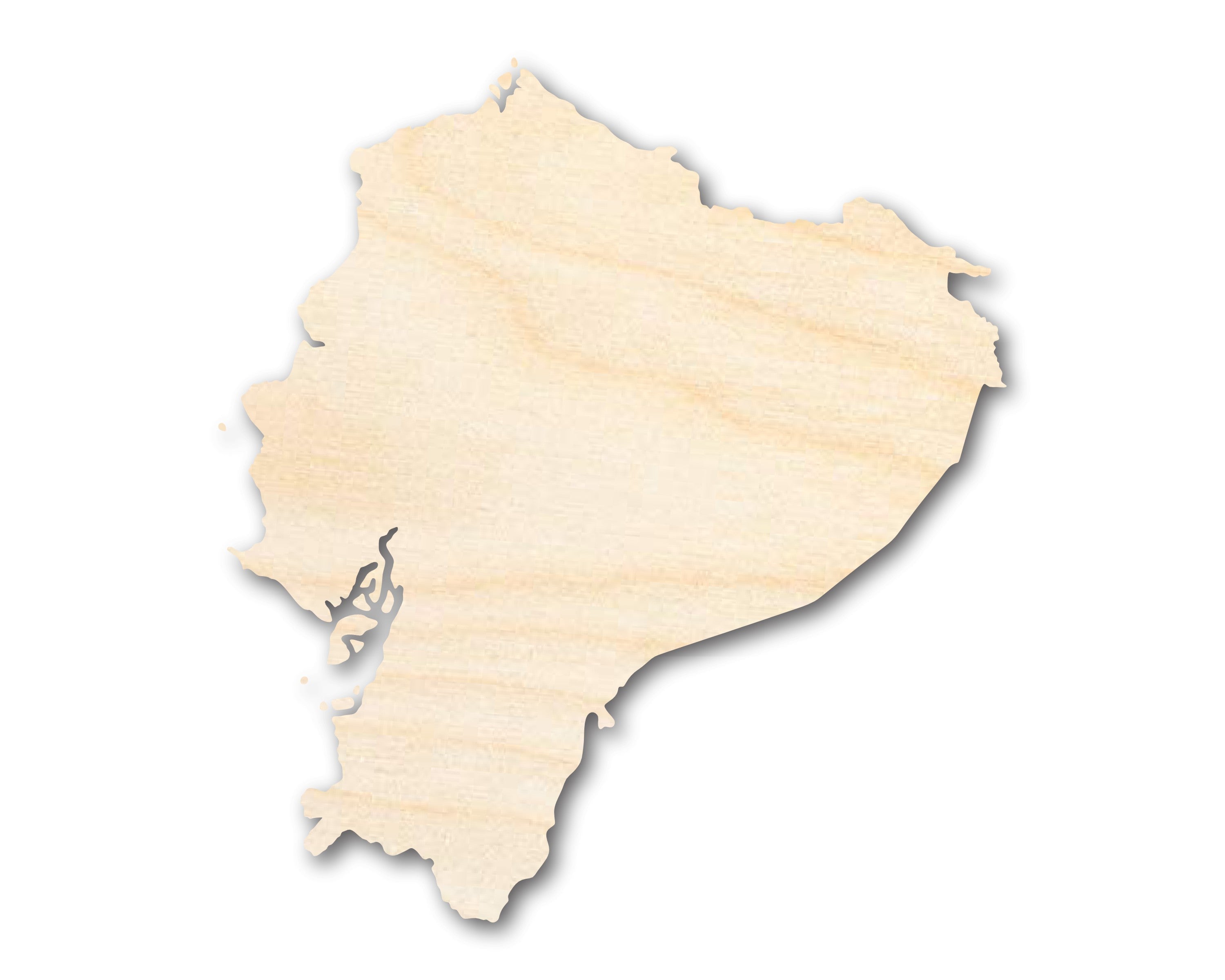 Unfinished Wood Ecuador Shape - Craft - up to 46"