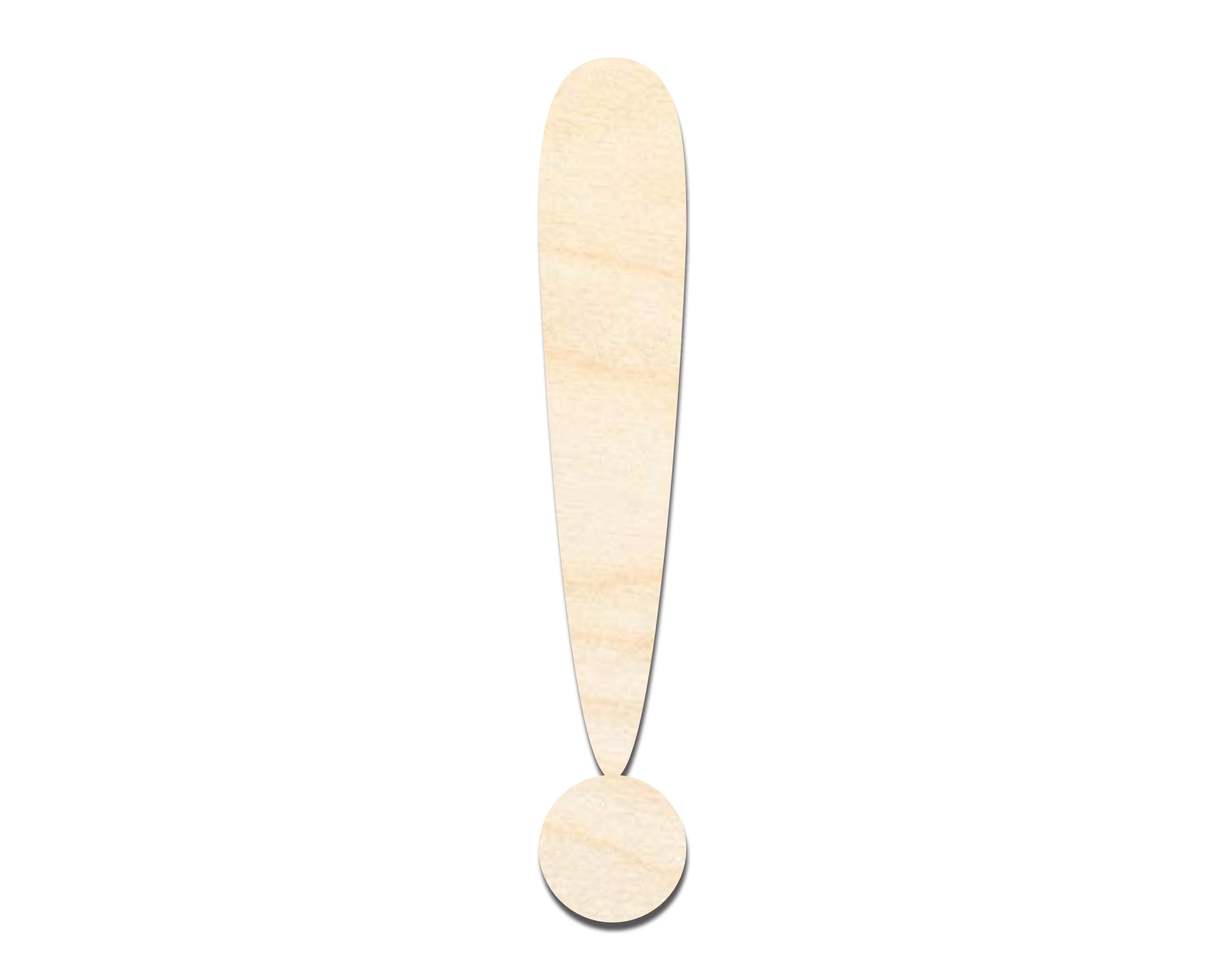 Unfinished Wood Exclamation Point Symbol - Craft - up to 46" DIY