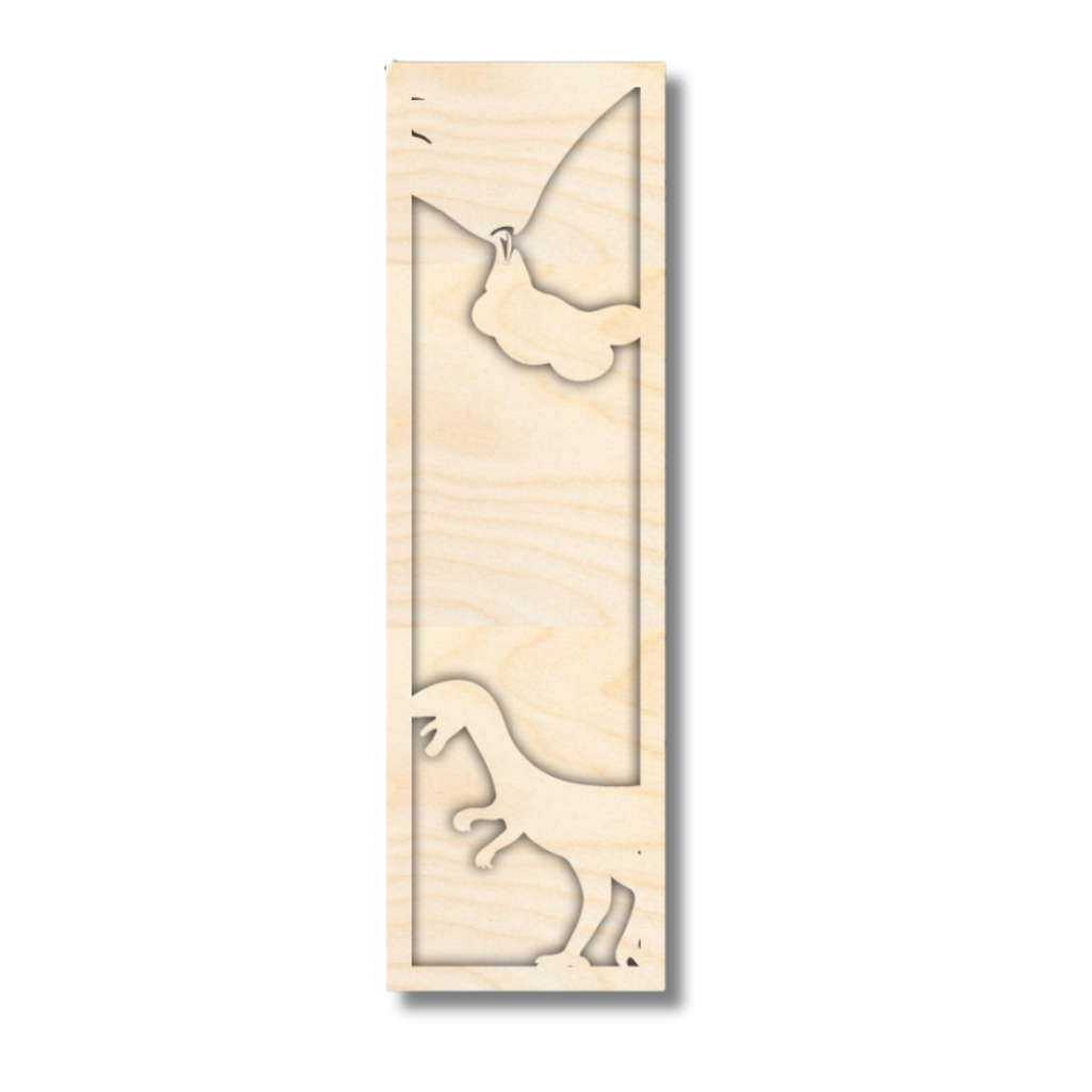 Unfinished Wood Layered Themed Letters | Dinosaur | A-Z | 2 Piece | up to 24"