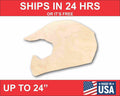 Unfinished Wood Dirt Bike Helmet Silhouette - Craft- up to 46" DIY