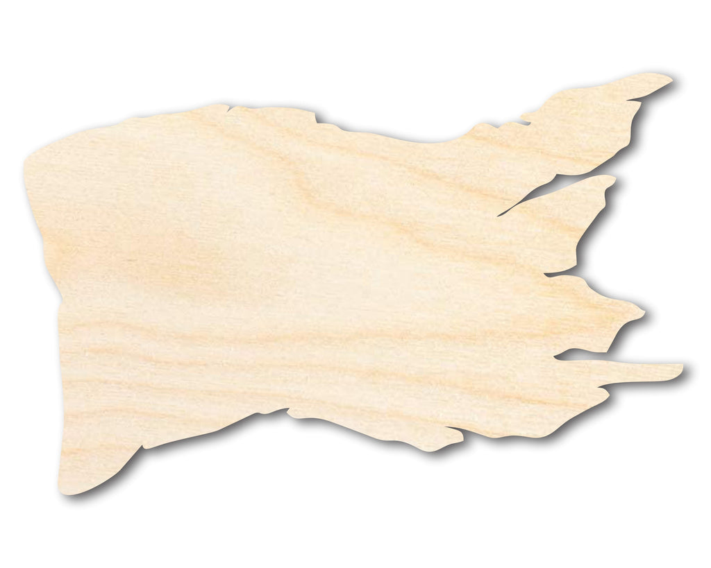 Unfinished Wood Tattered Flag Shape | Pirate Flag | Craft Cutout | up to 46" DIY