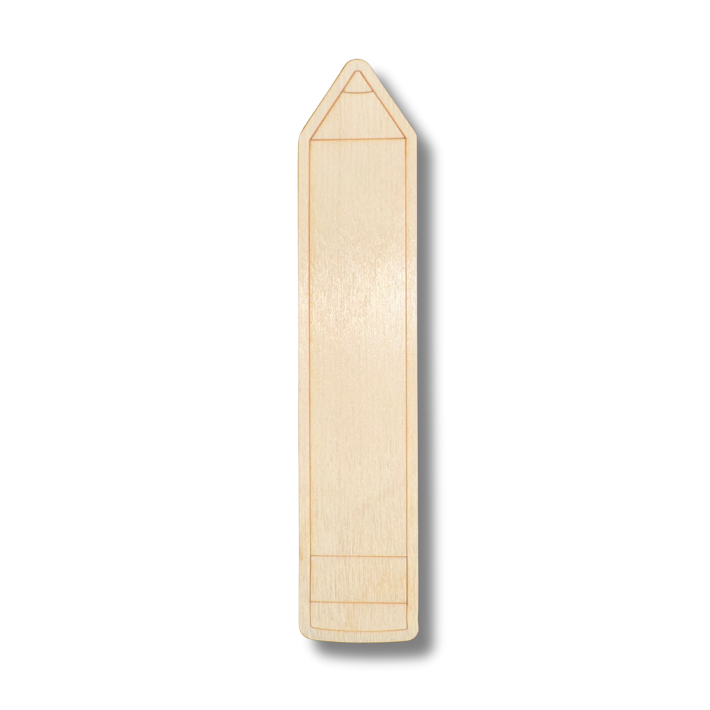 Unfinished Wood Etched Pencil Shape | Paint By Line Crafts | up to 30" DIY