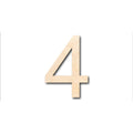 Unfinished Wood Arial Number 4 Shape - Craft - up to 46" DIY