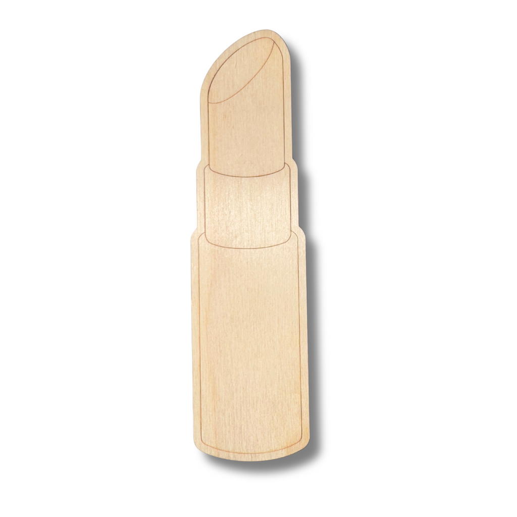 Unfinished Wood Etched Lip Stick Shape | Paint By Line Crafts | up to 30" DIY