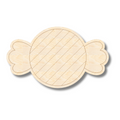 Unfinished Wood Etched Round Candy Shape | Paint By Line Crafts | up to 30" DIY