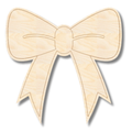 Unfinished Wood Etched Bow Shape | Paint By Line Crafts | up to 30" DIY