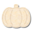 Unfinished Wood Etched Pumpkin Shape | Paint By Line Crafts | up to 30" DIY