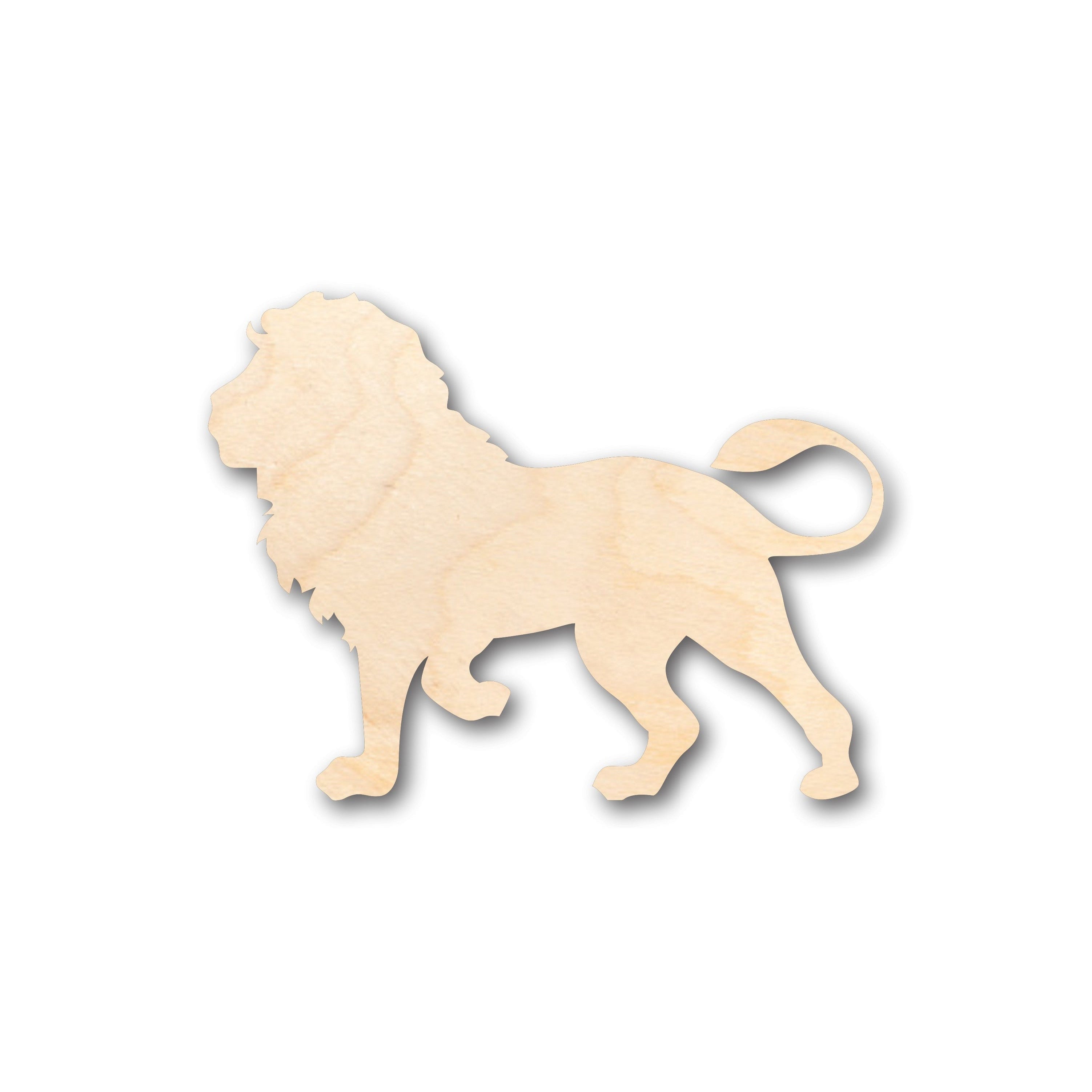 Unfinished Wood Lion Shape - Africa - Craft - up to 46" DIY