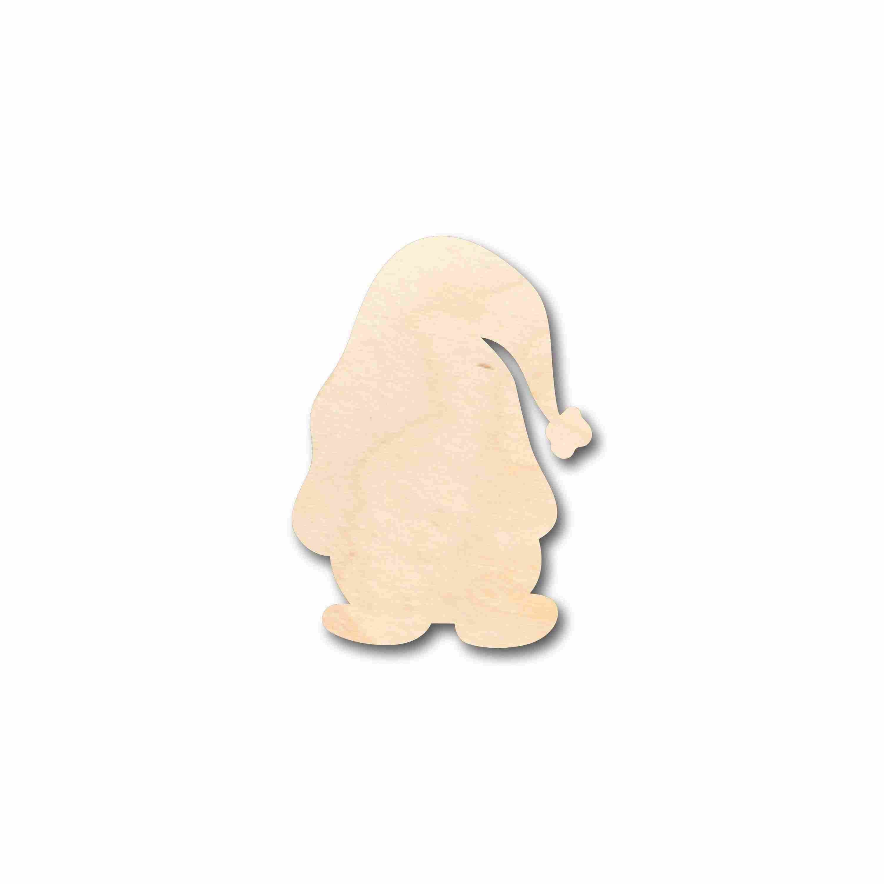 Unfinished Wood Christmas Gnome Silhouette - Craft- up to 46" DIY