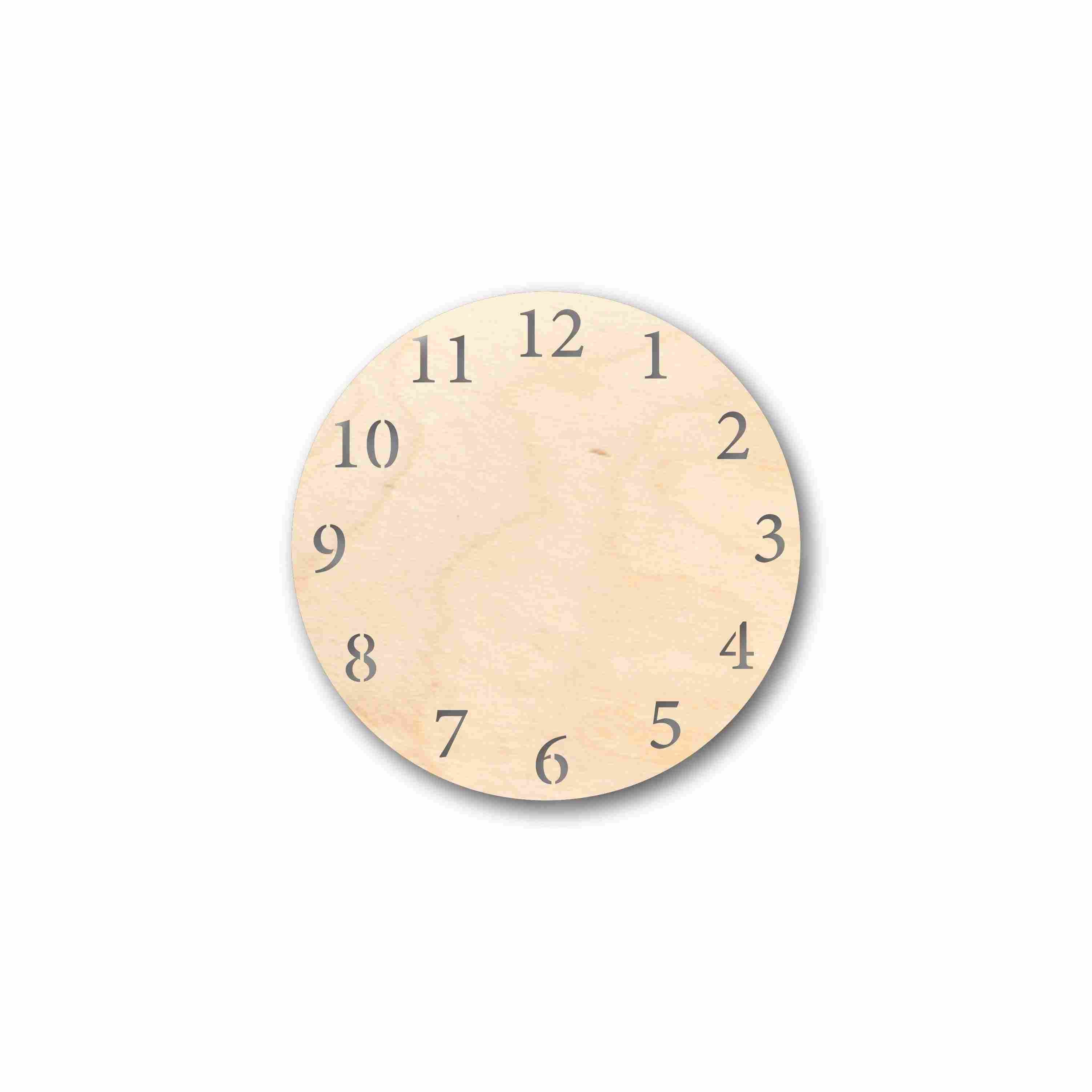 Unfinished Wood Clock Silhouette - Craft- up to 46" DIY