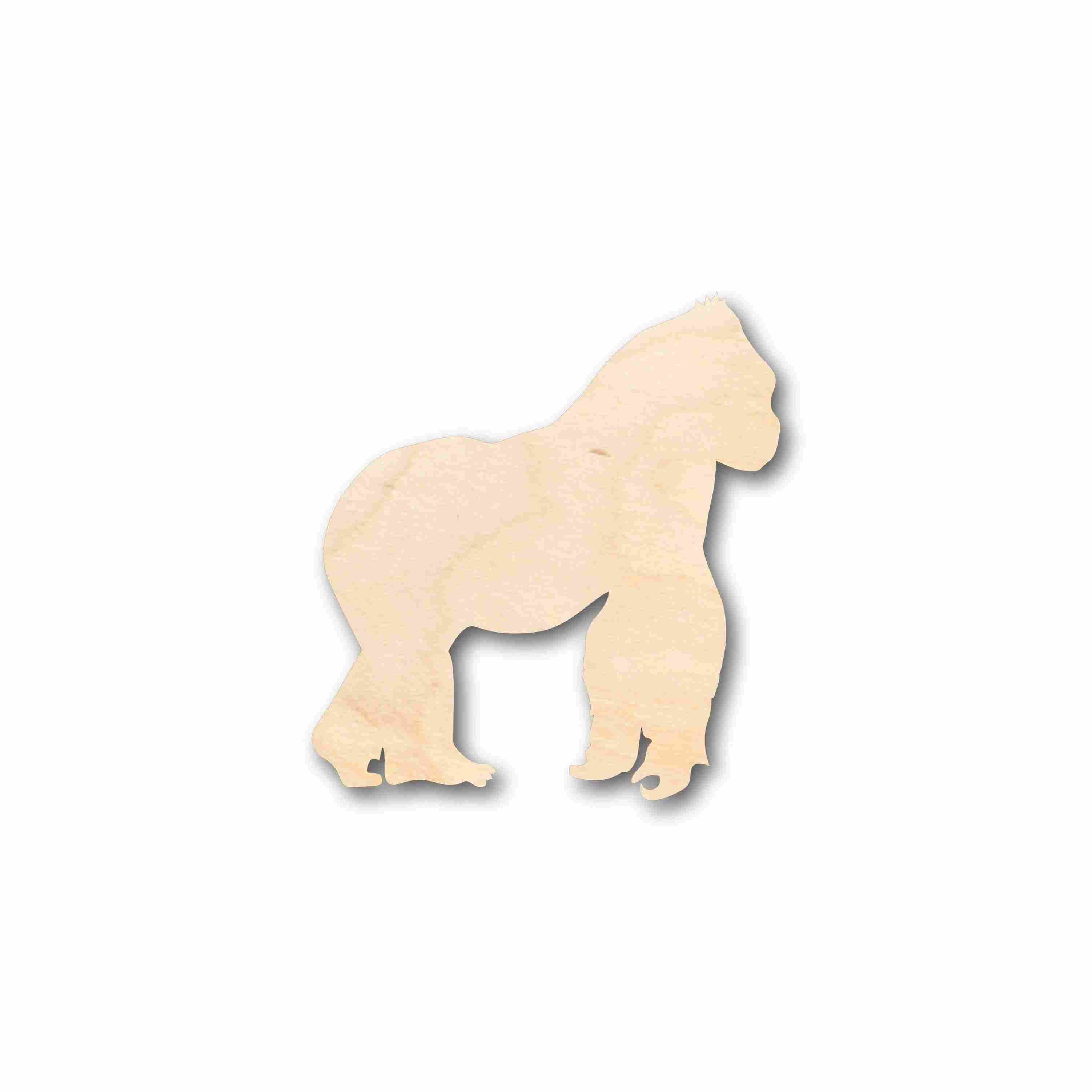 Unfinished Wood Gorilla Silhouette - Craft- up to 46" DIY