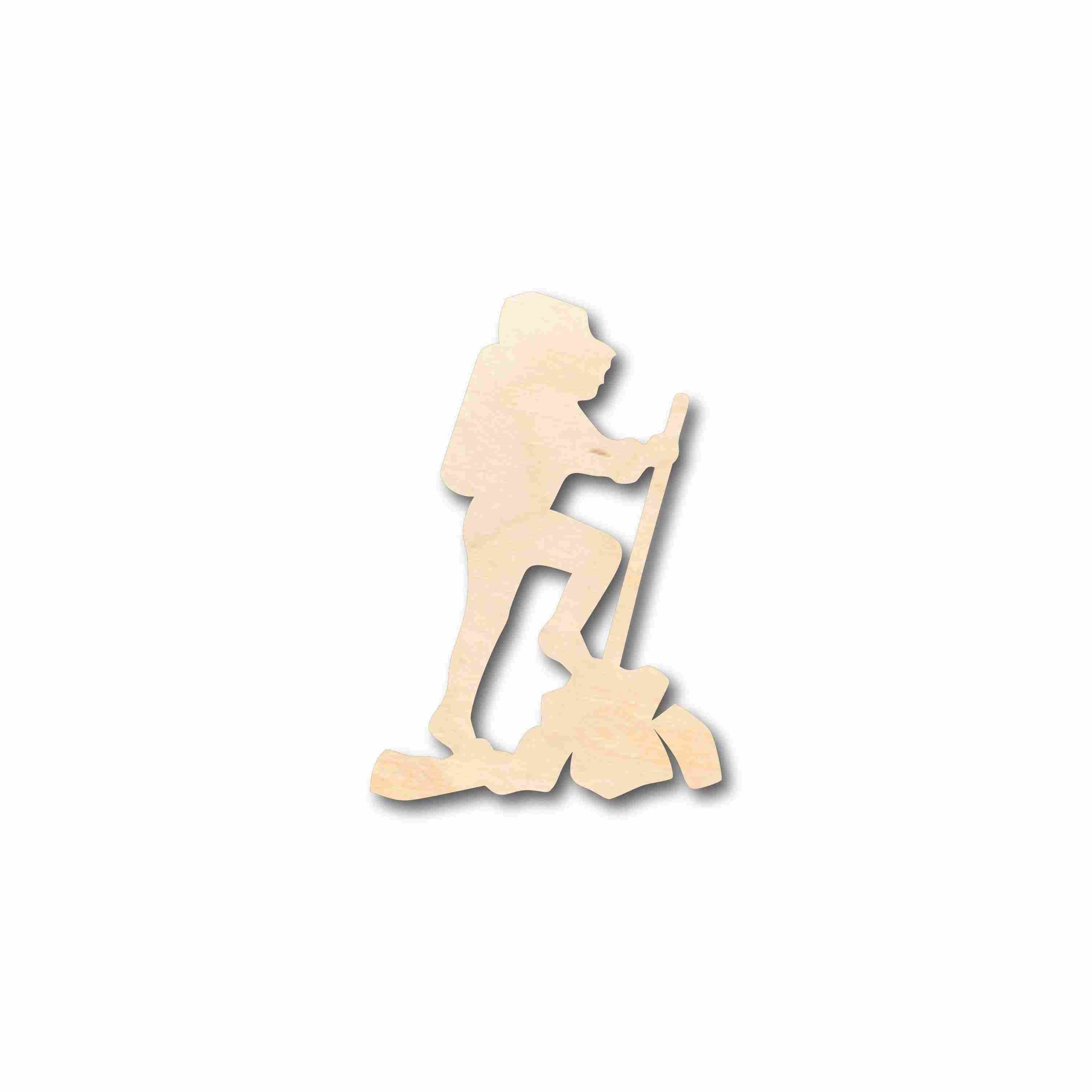 Unfinished Wood Hiker Silhouette - Craft- up to 46" DIY