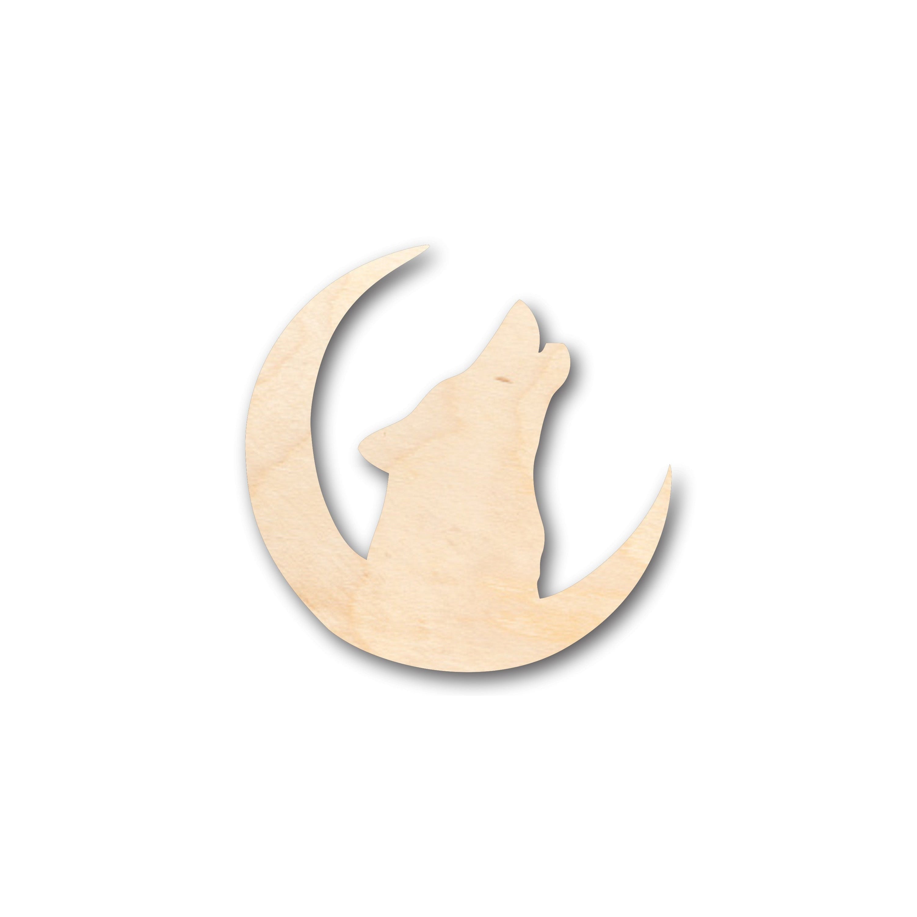 Unfinished Wood Howling Wolf Woodland Wildlife Shape - Craft - up to 46" DIY