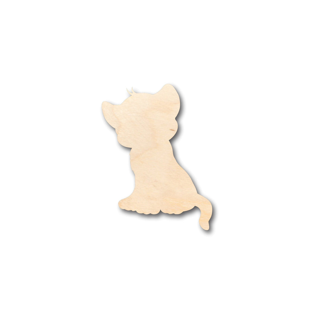 Unfinished Wood Cute Lion Cub African Wildlife Shape - Craft - up to 46" DIY