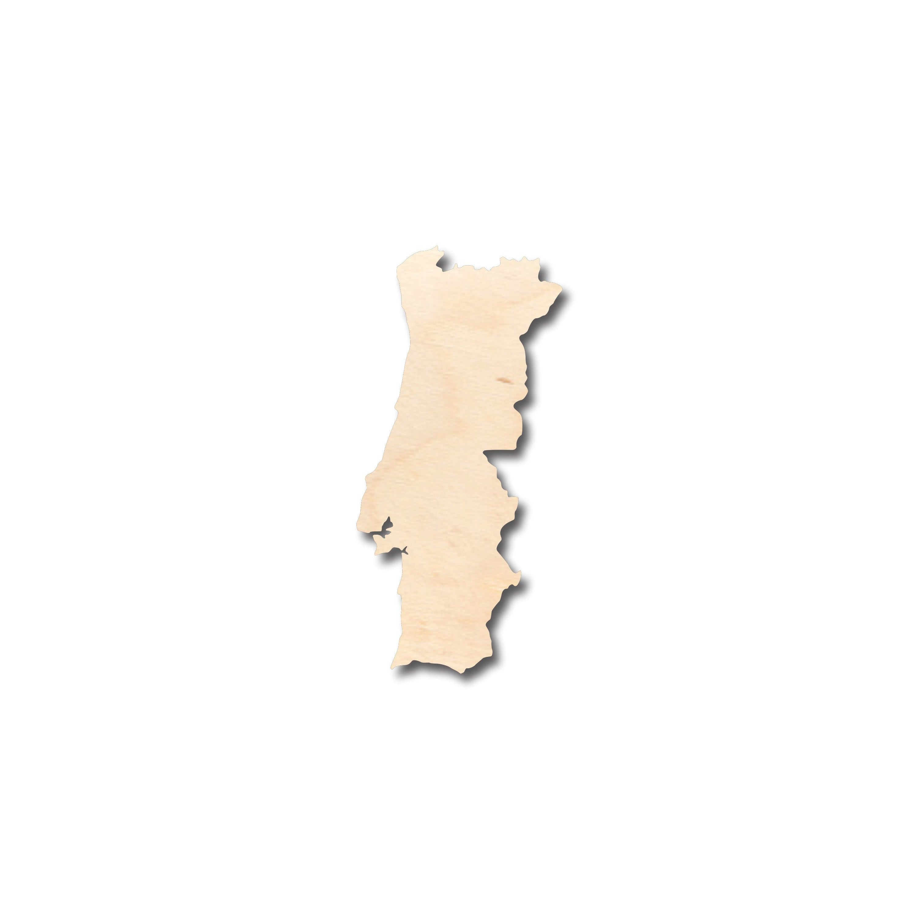 Unfinished Wood Portugal Country Shape - Craft - up to 46" DIY