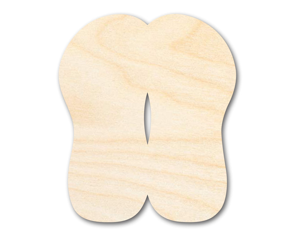 Unfinished Wood Flip Flop Sandals | Summer | Beach | Craft Cutout | up to 46" DIY