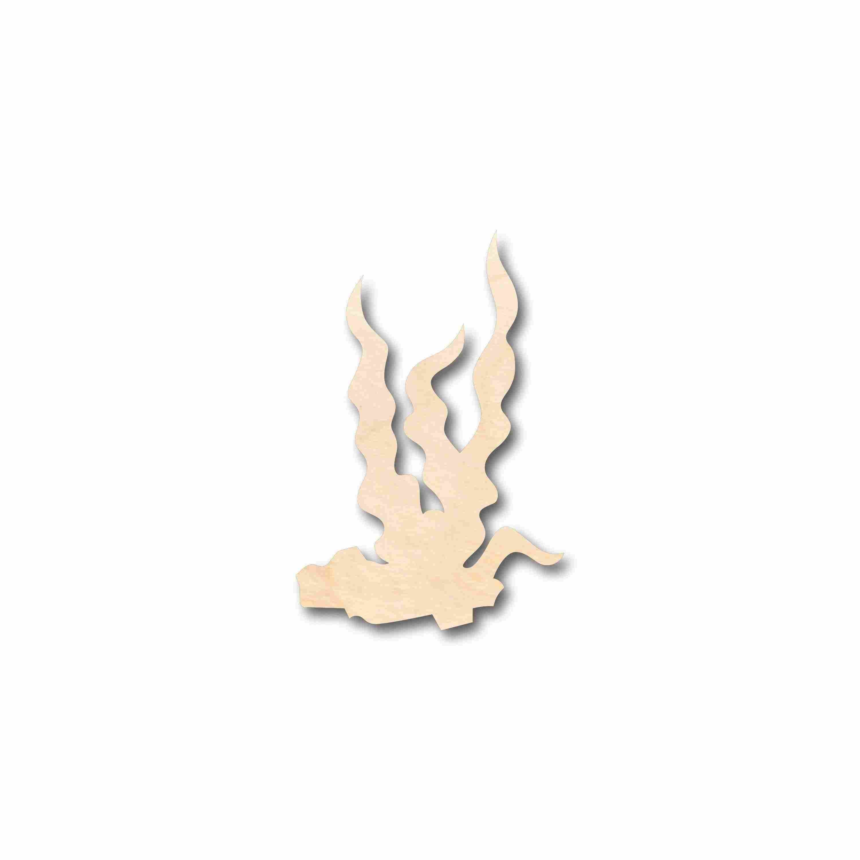 Unfinished Wood Seaweed Underwater Silhouette - Craft- up to 46" DIY
