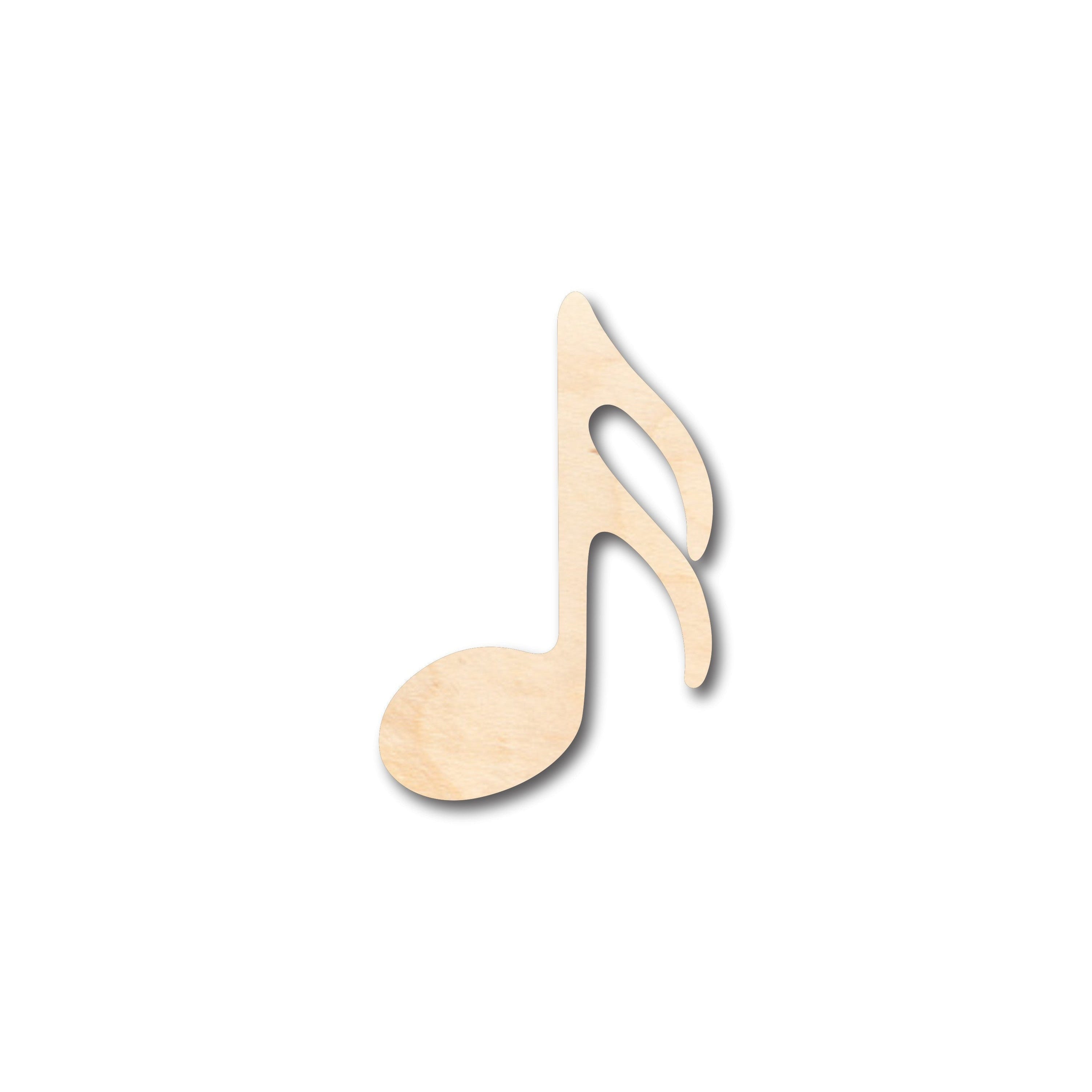 Unfinished Wood Sixteenth Note Music Art Shape - Craft - up to 46" DIY