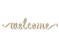 Unfinished Wood Welcome Script Shape - Word Craft - up to 46"