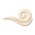 Unfinished Wood Wind Air Element Shape - Craft - up to 46" DIY