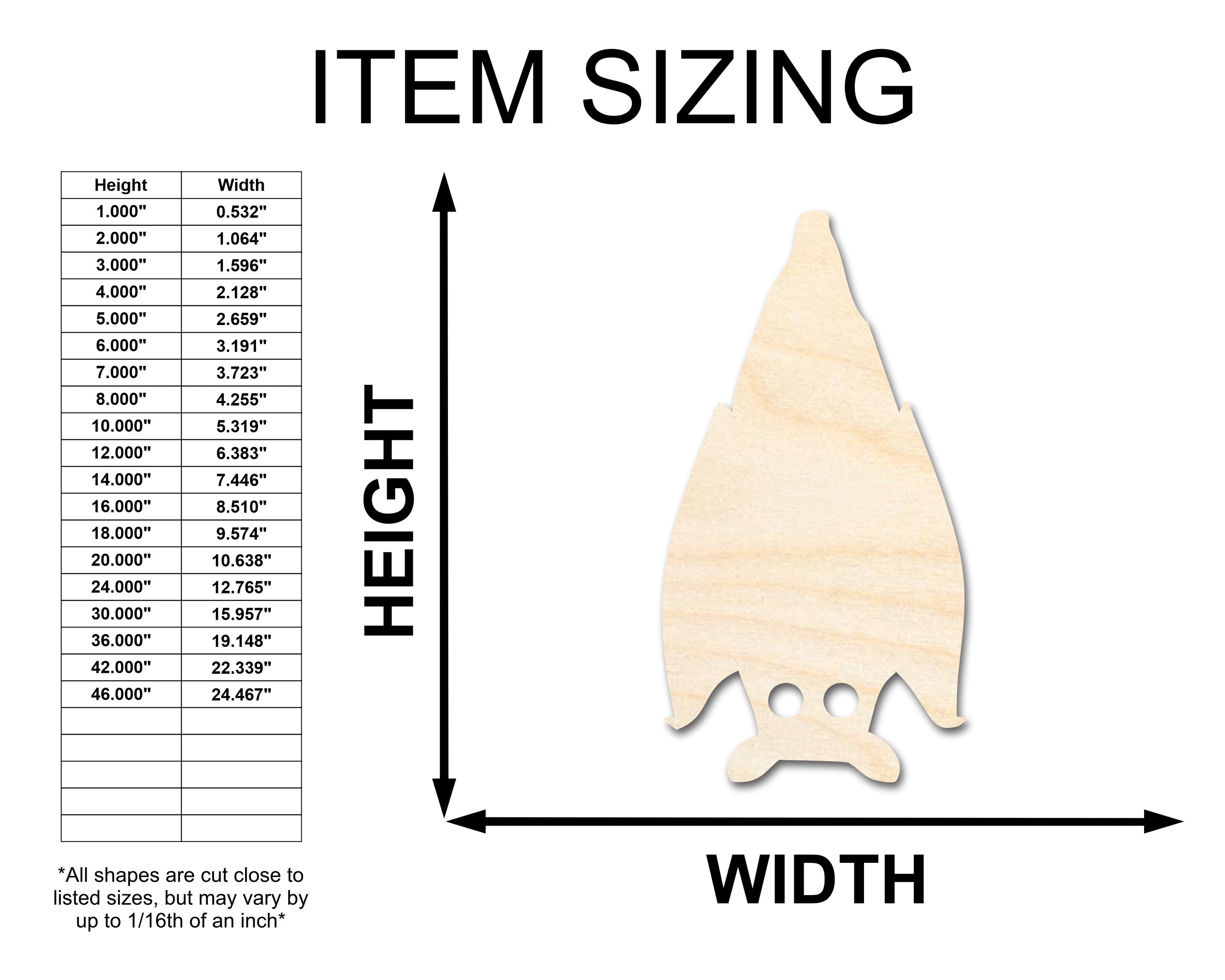 Unfinished Wood Hanging Bat Shape - Craft - up to 46"