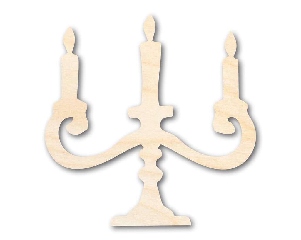 Unfinished Wood Candelabra Shape - Craft - up to 46"