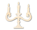 Unfinished Wood Candelabra Shape - Craft - up to 46"