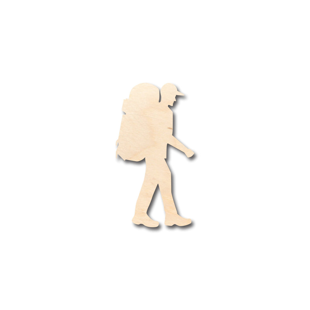 Unfinished Wood Boy Hike Shape - Craft - up to 46" DIY