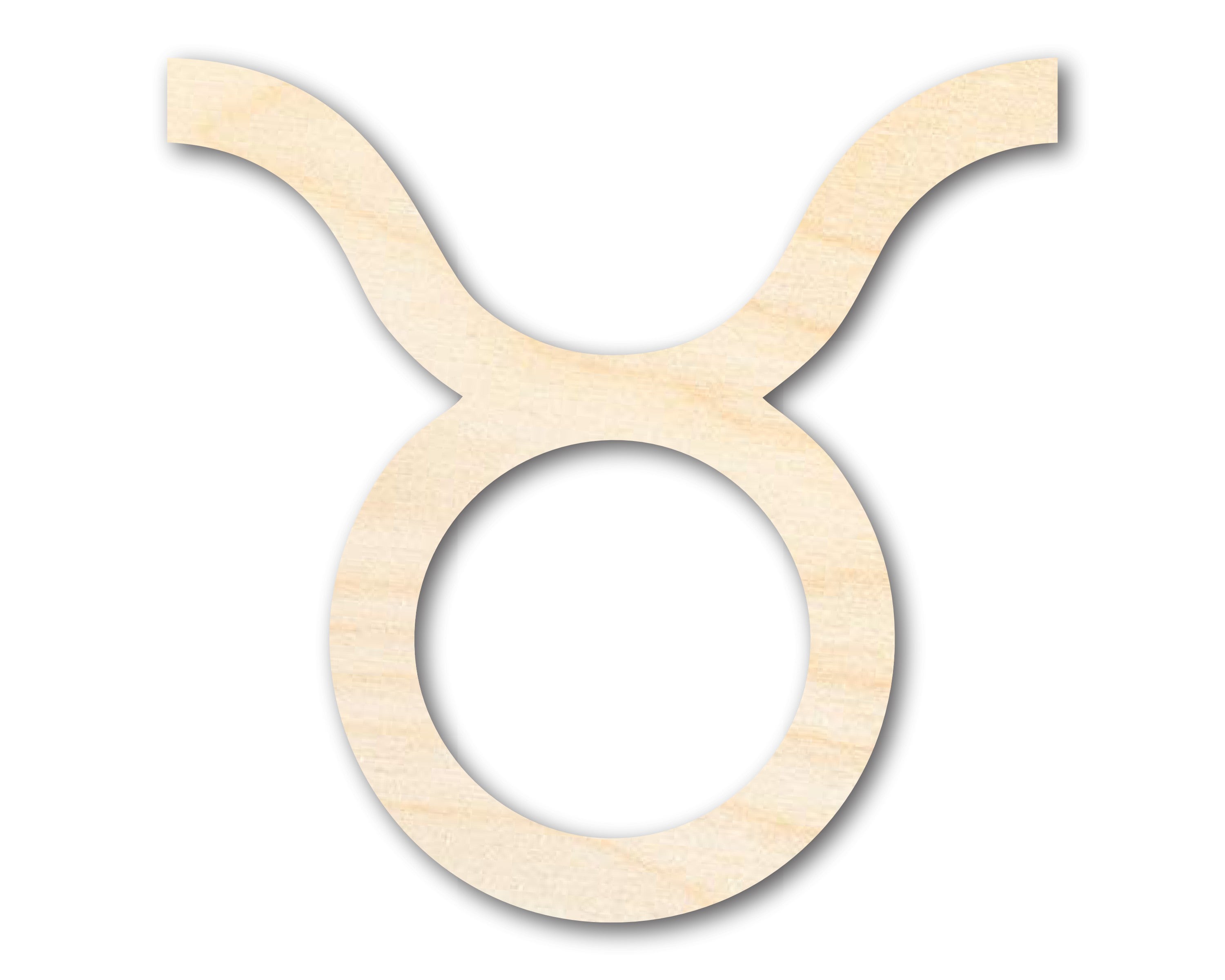 Unfinished Wood Taurus Sign Shape - Zodiac Craft - up to 46"