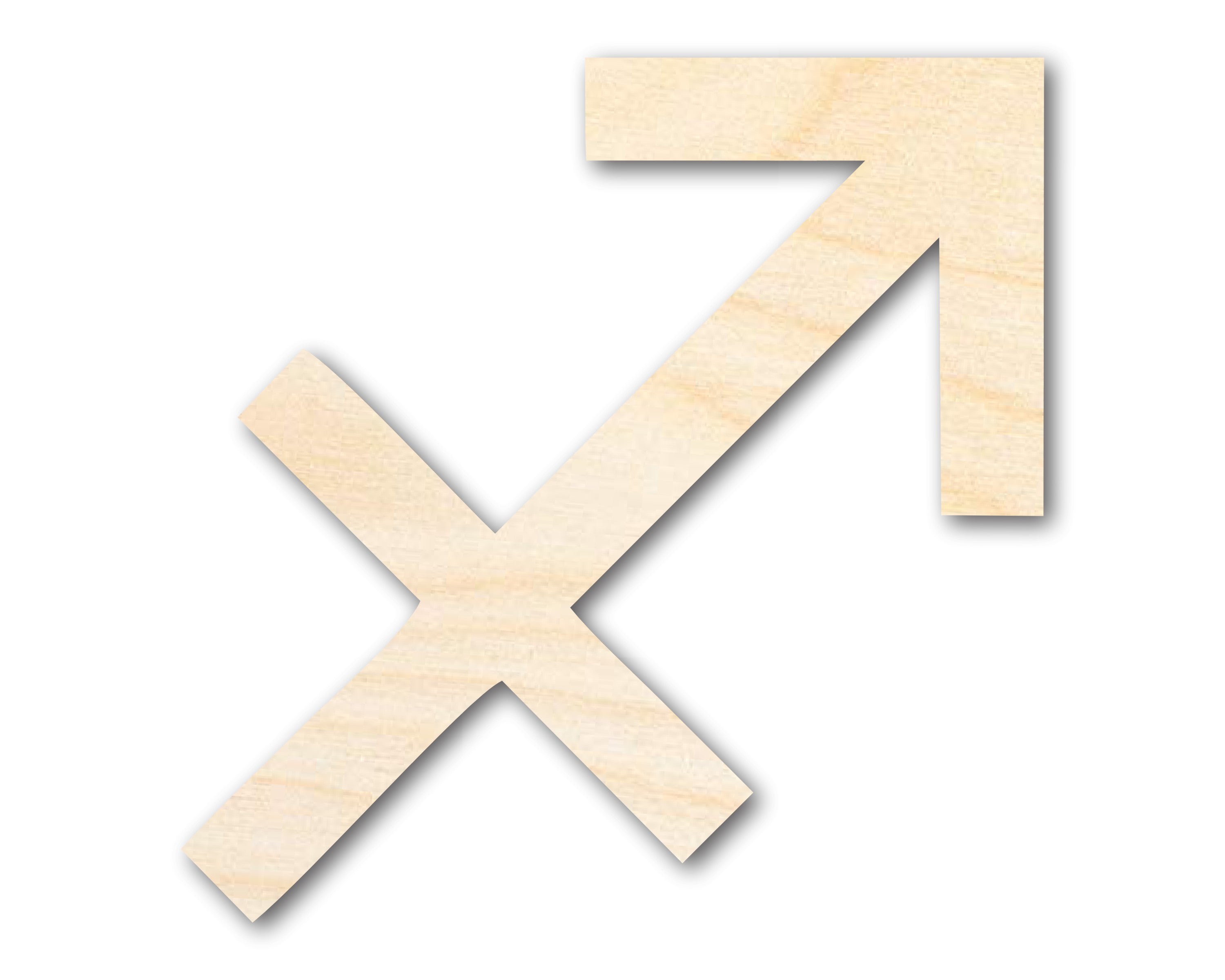 Unfinished Wood Sagittarius Sign Shape - Zodiac Craft - up to 46"