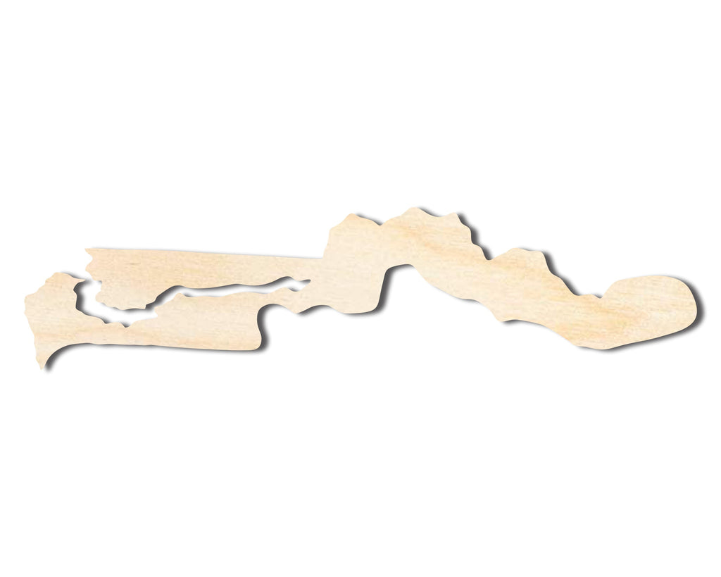 Unfinished Wood Gambia Country Shape - West African Craft - up to 46" DIY