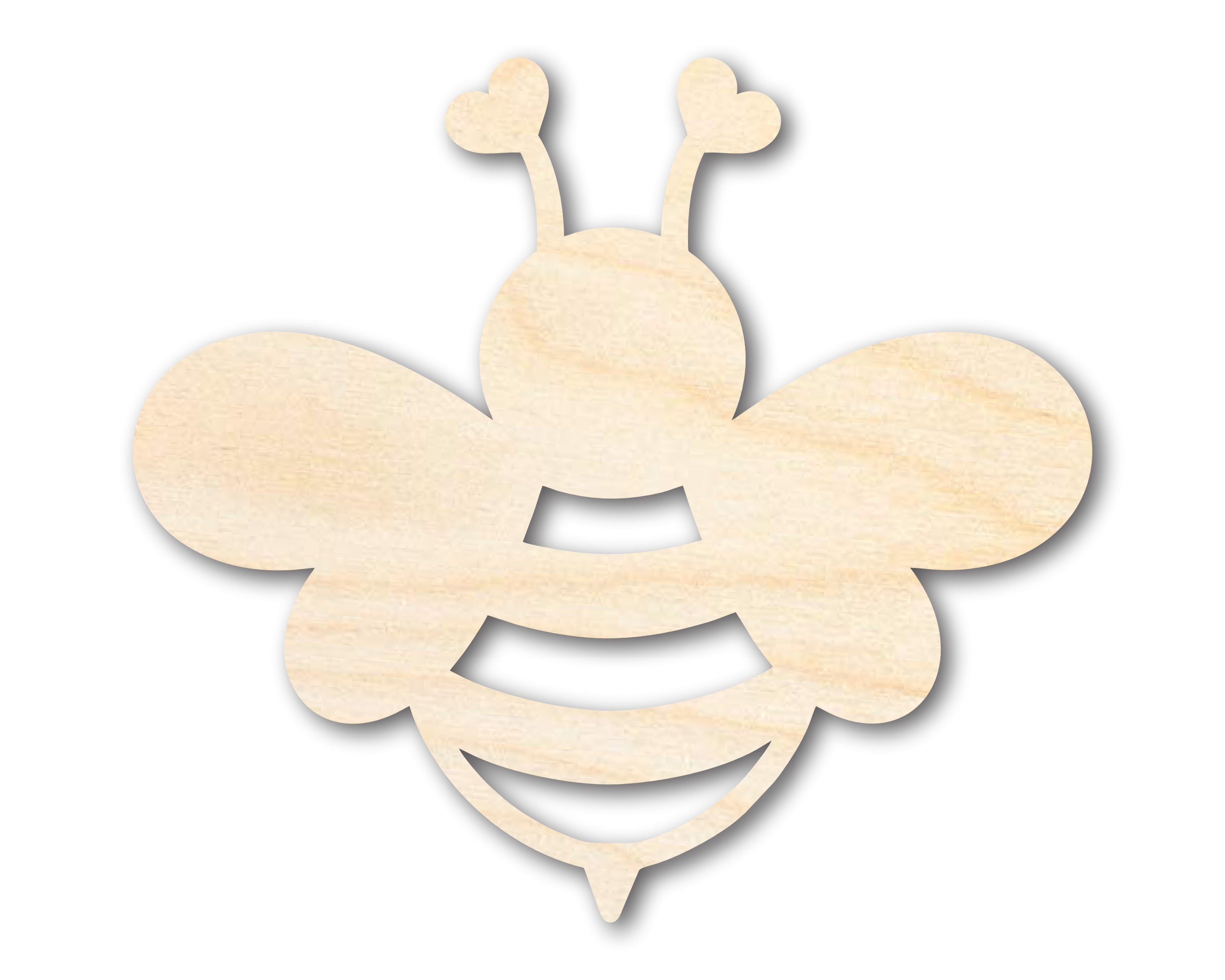 Unfinished Heart Bee Shape | DIY Craft Cutout | up to 46" DIY