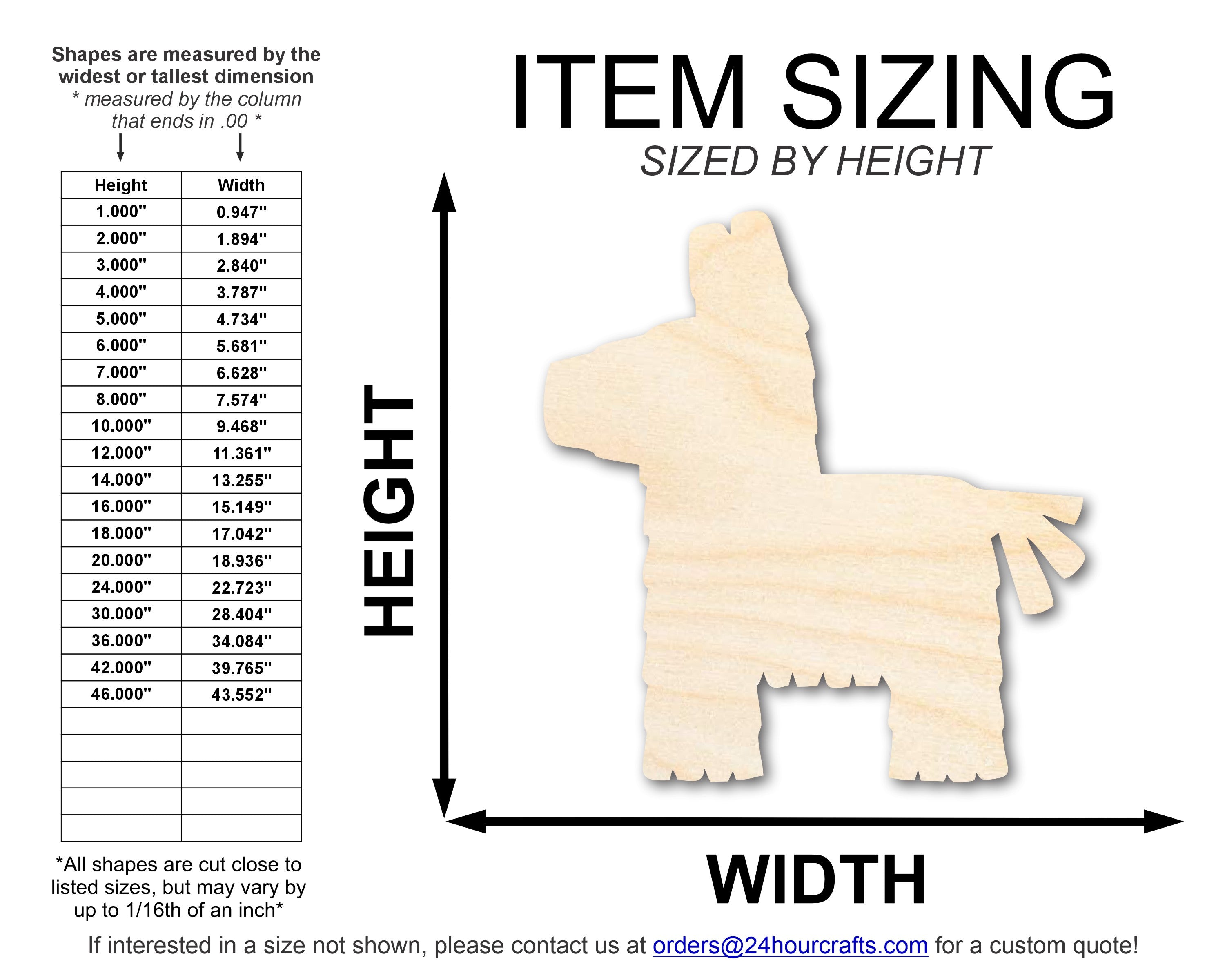 Unfinished Pinata Shape | DIY Craft Cutout | up to 46" DIY