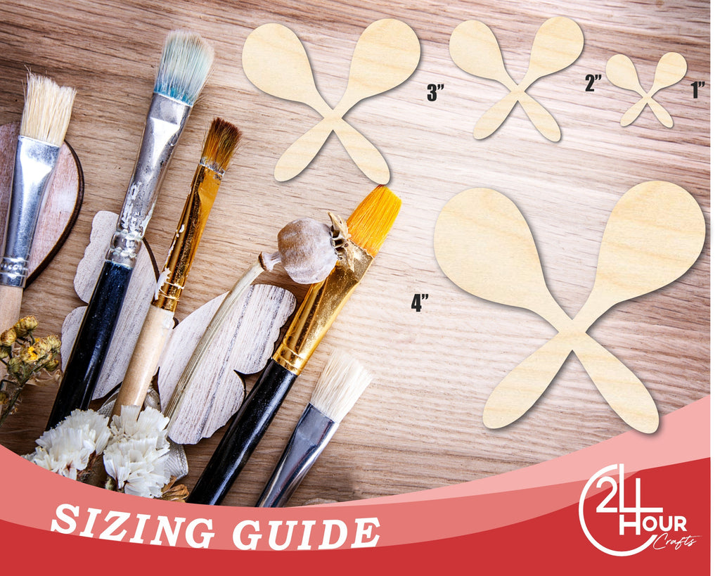 Unfinished Maraca Shape | DIY Craft Cutout | up to 46" DIY