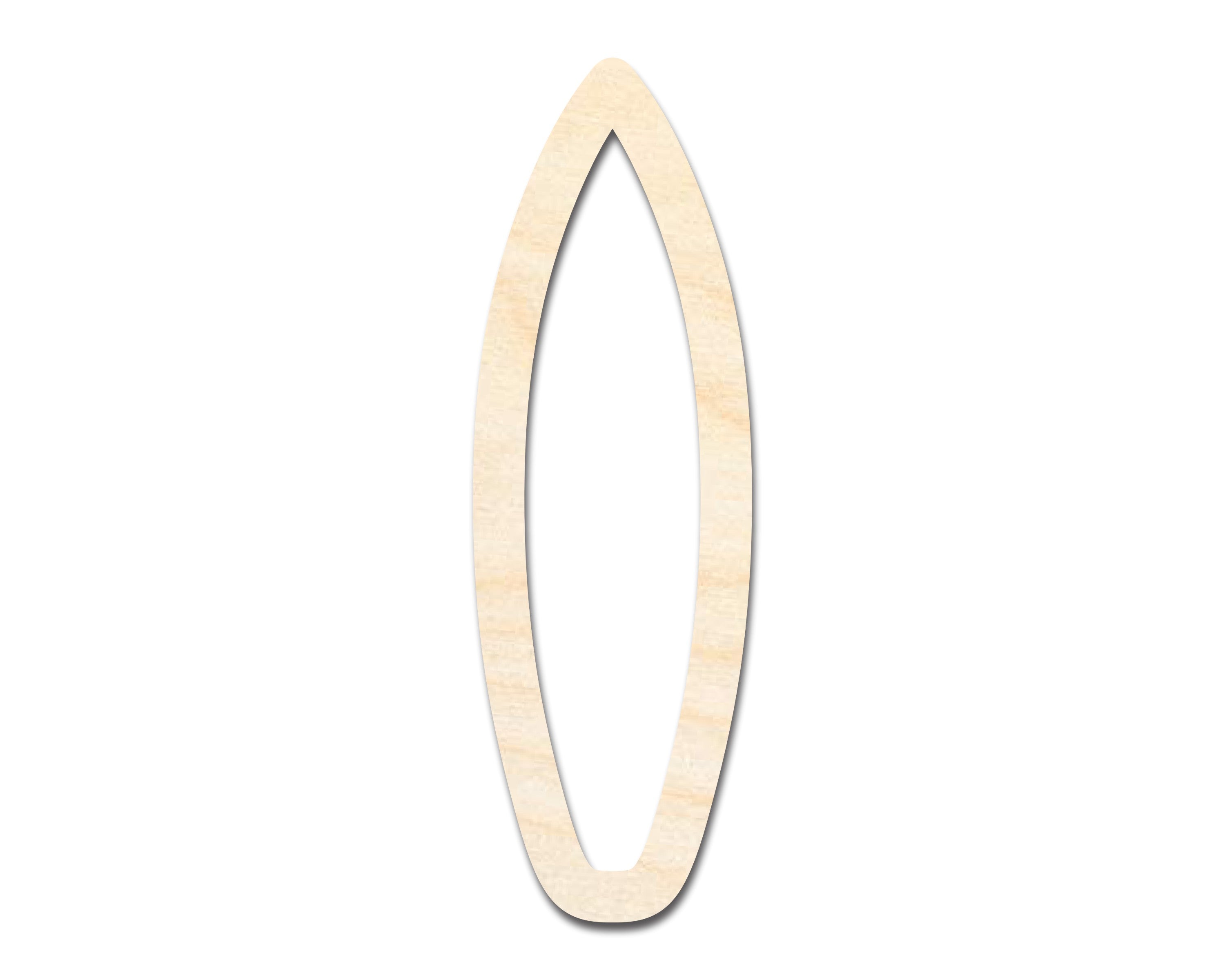 Unfinished Wood Surfboard Outline Shape | DIY Craft Cutout | up to 46" DIY