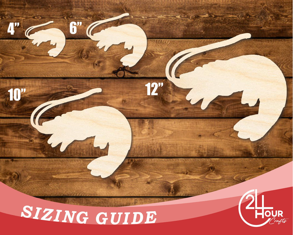 Unfinished Wood Shrimp Shape | DIY Craft Cutout | up to 46" DIY