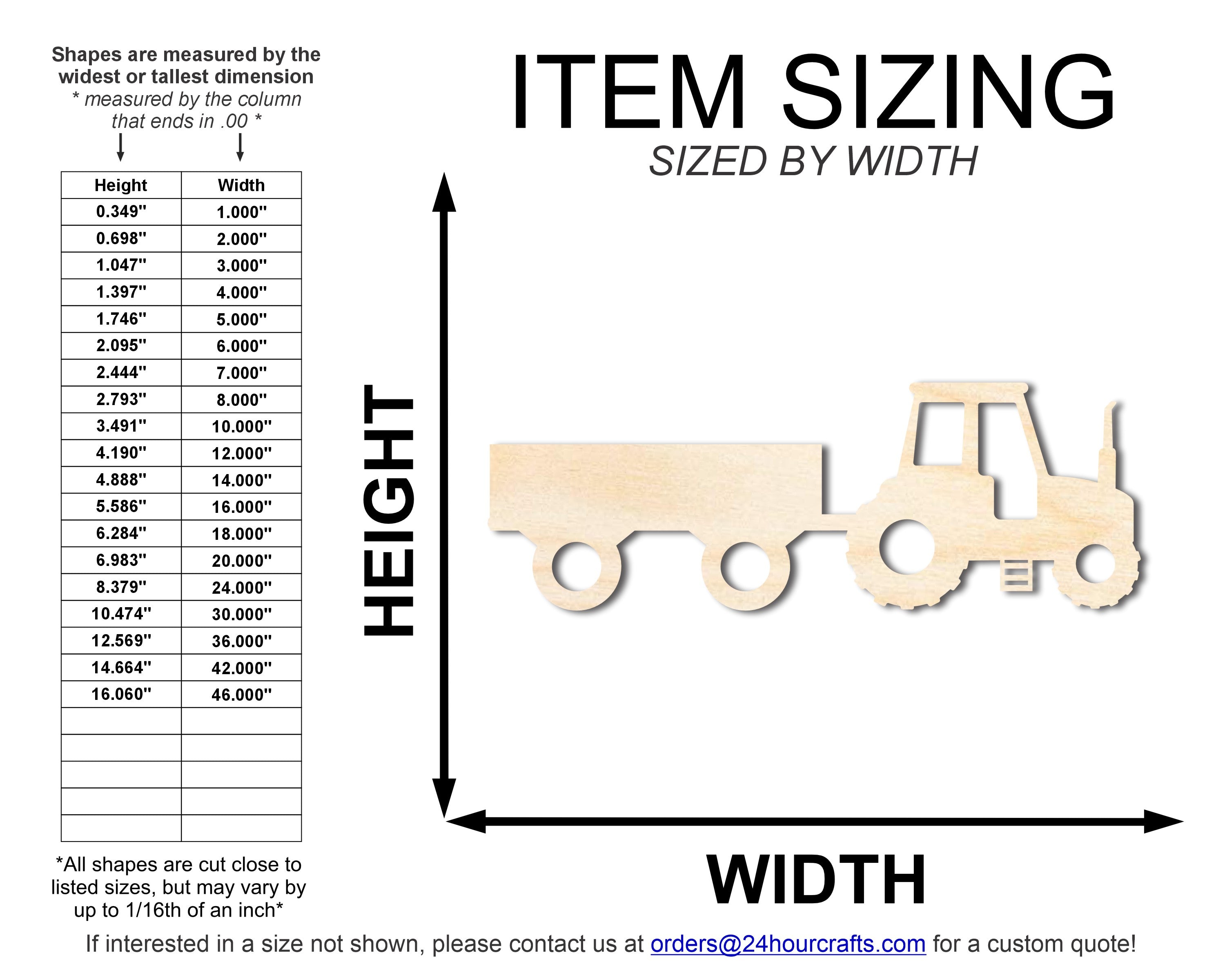 Unfinished Wood Hay Ride Shape | DIY Craft Cutout | up to 46" DIY