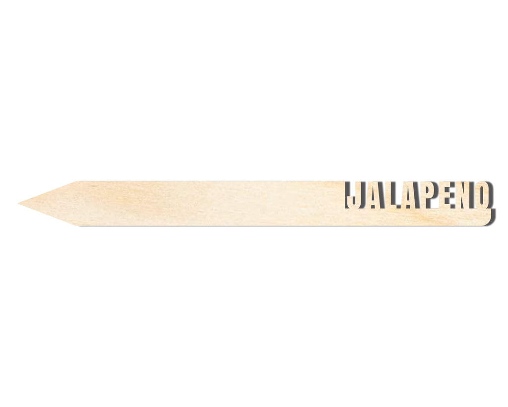 Unfinished Wood Jalapeno Garden Stake | DIY Craft Cutout | up to 24" DIY