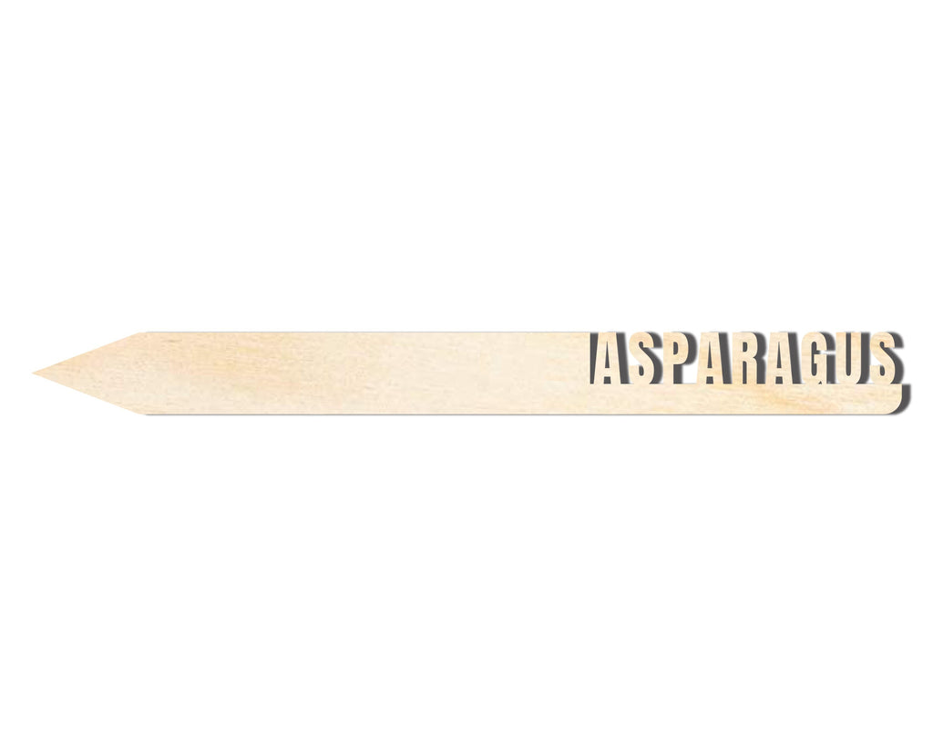 Unfinished Wood Asparagus Garden Stake | DIY Craft Cutout | up to 24" DIY