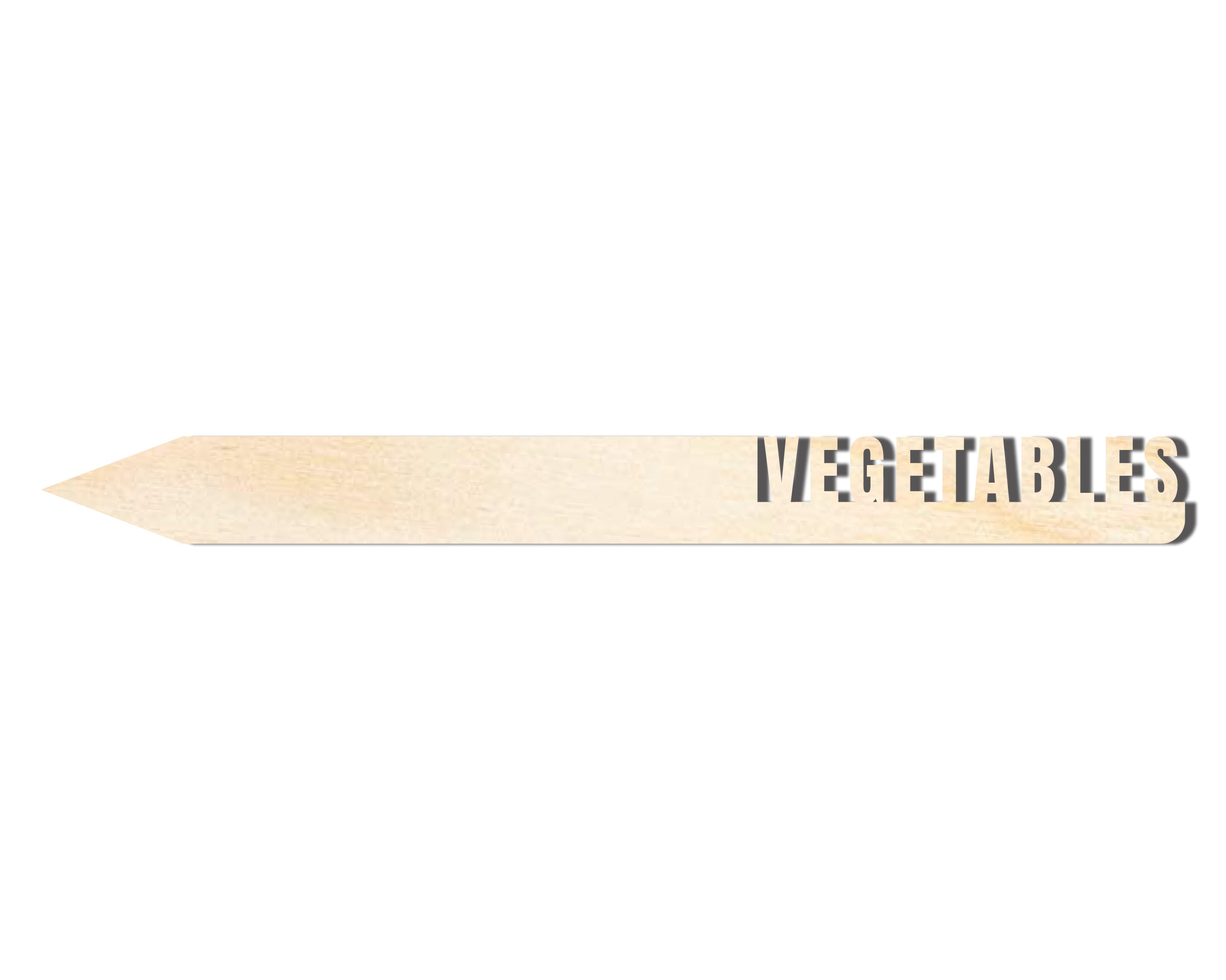 Unfinished Wood Vegetables Garden Stake | DIY Craft Cutout | up to 24" DIY