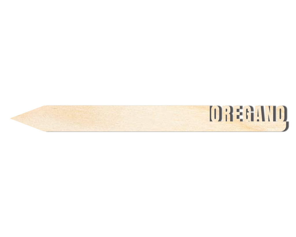 Unfinished Wood Oregano Garden Stake | DIY Craft Cutout | up to 24" DIY