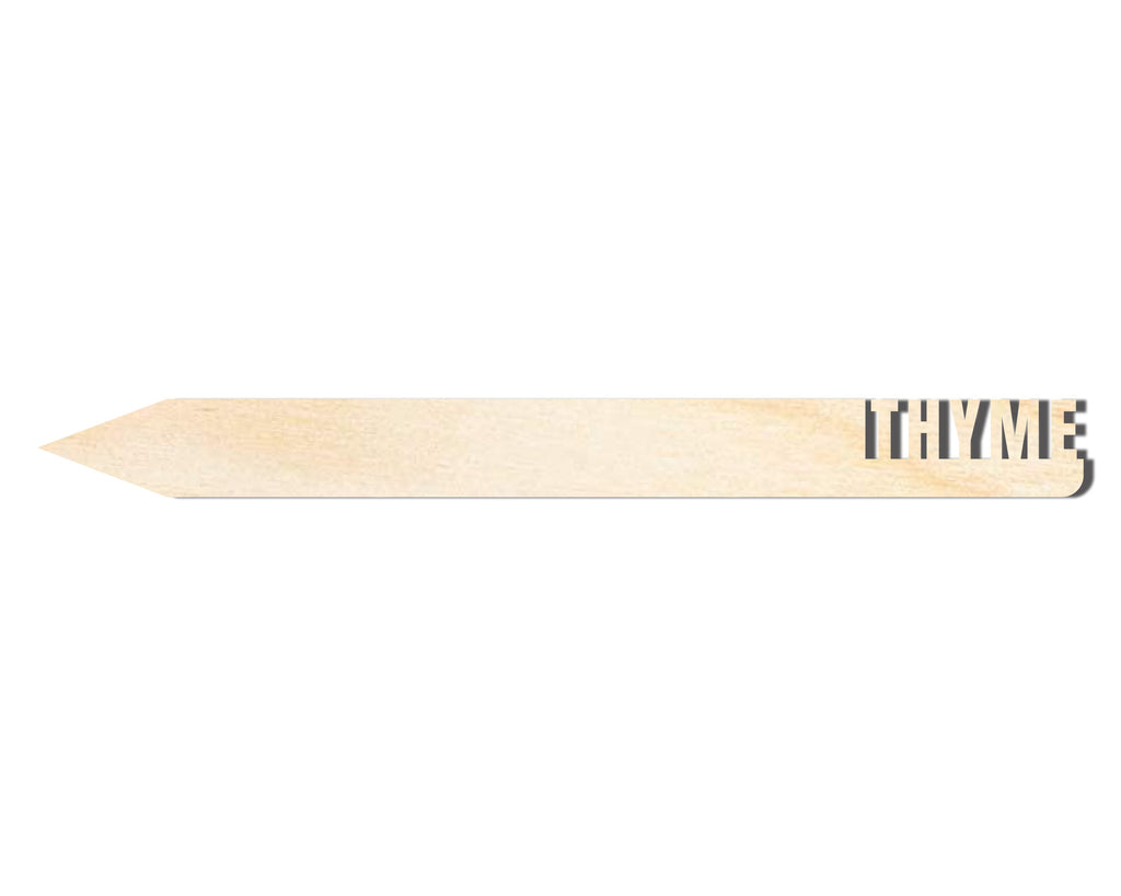 Unfinished Wood Thyme Garden Stake | DIY Craft Cutout | up to 24" DIY