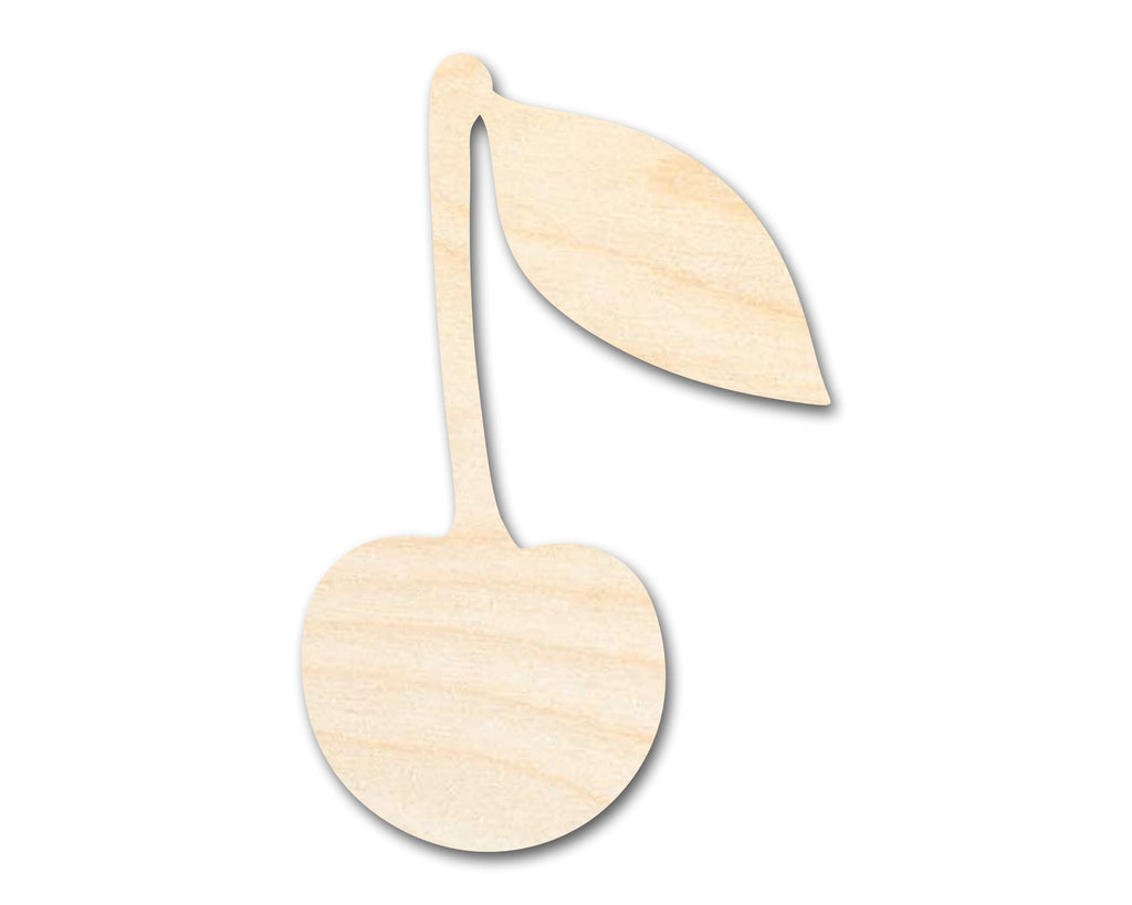 Unfinished Wood Cherry with Leaf Shape | DIY Craft Cutout | up to 46" DIY