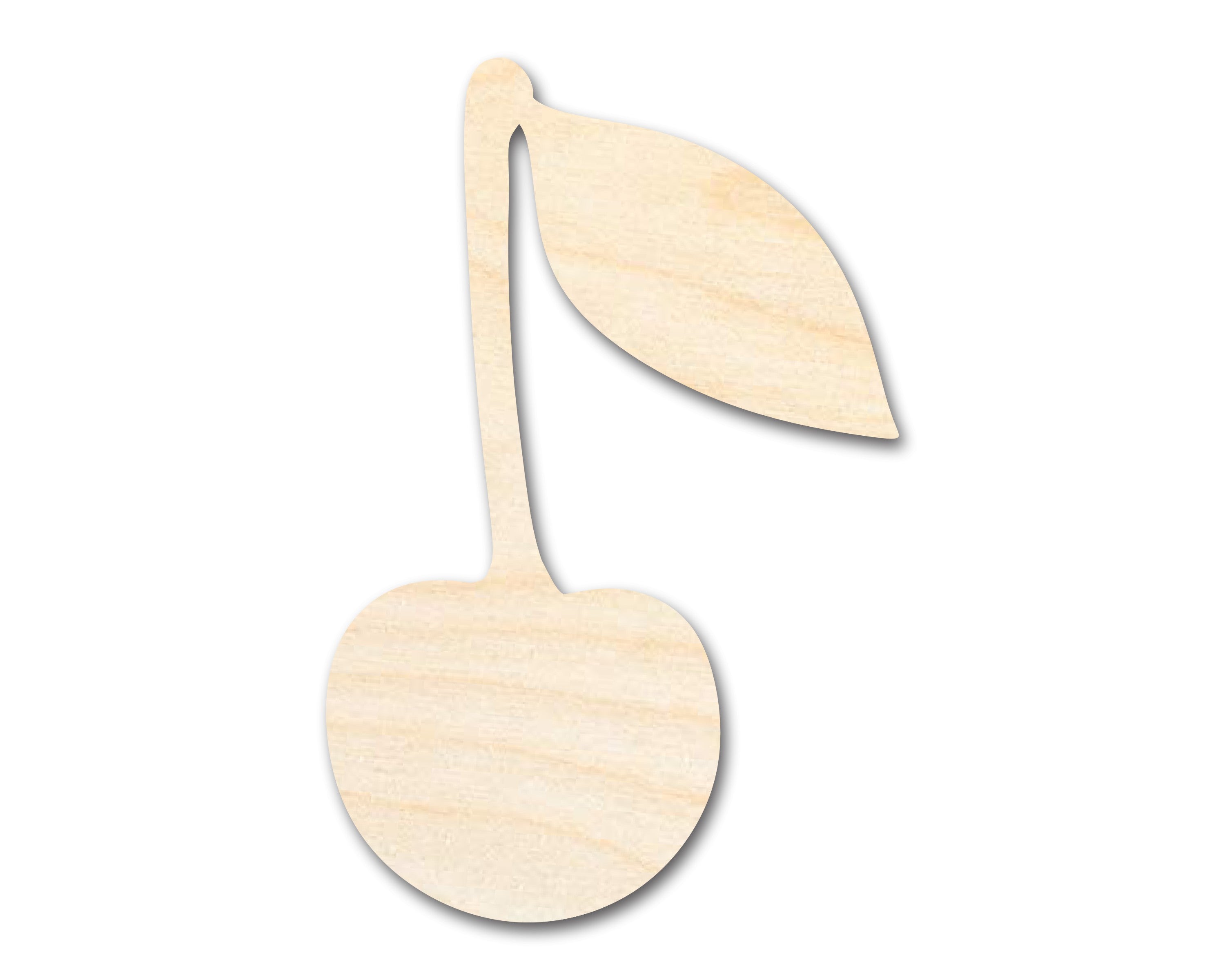 Unfinished Wood Cherry with Leaf Shape | DIY Craft Cutout | up to 46" DIY