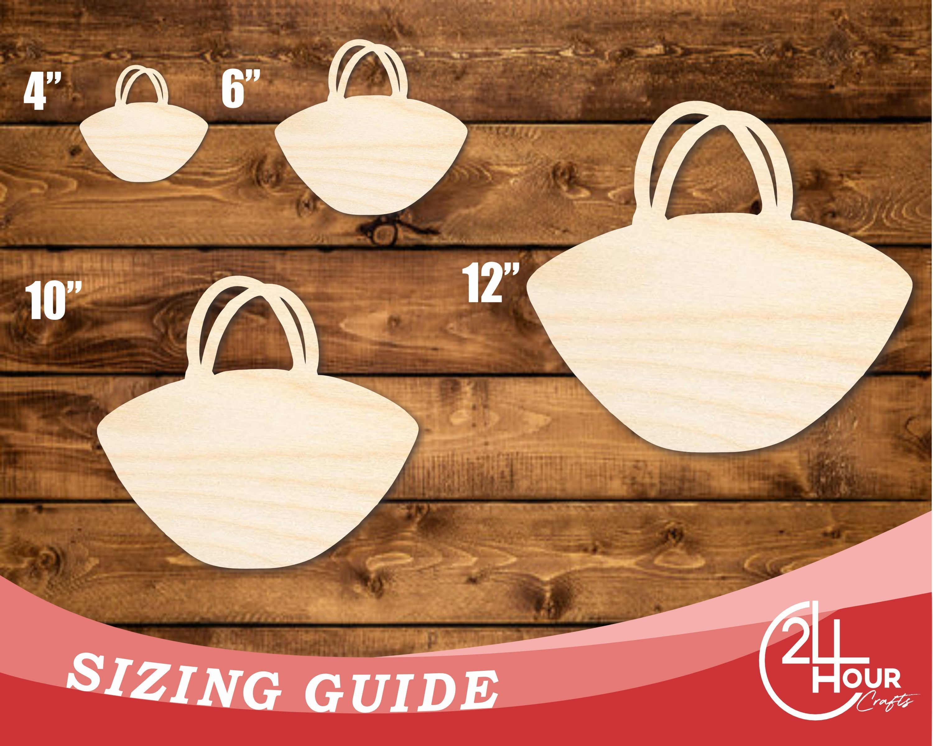 Unfinished Wood Purse Shape | DIY Craft Cutout | up to 46" DIY