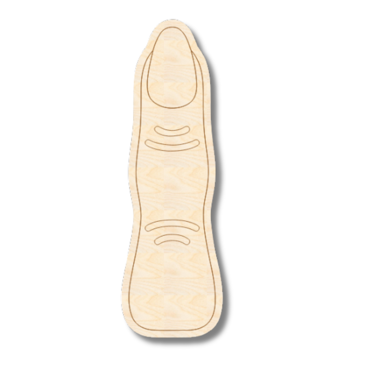 Unfinished Wood Etched Witch Finger Shape | Paint By Line Crafts | up to 30" DIY
